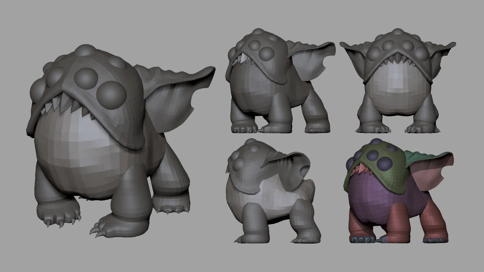 03 · Sculpt — Secondary forms and detail.