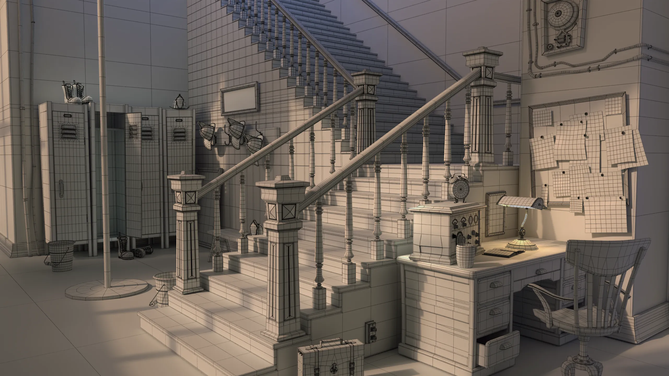 06 · Wireframe — Final topology before shading.